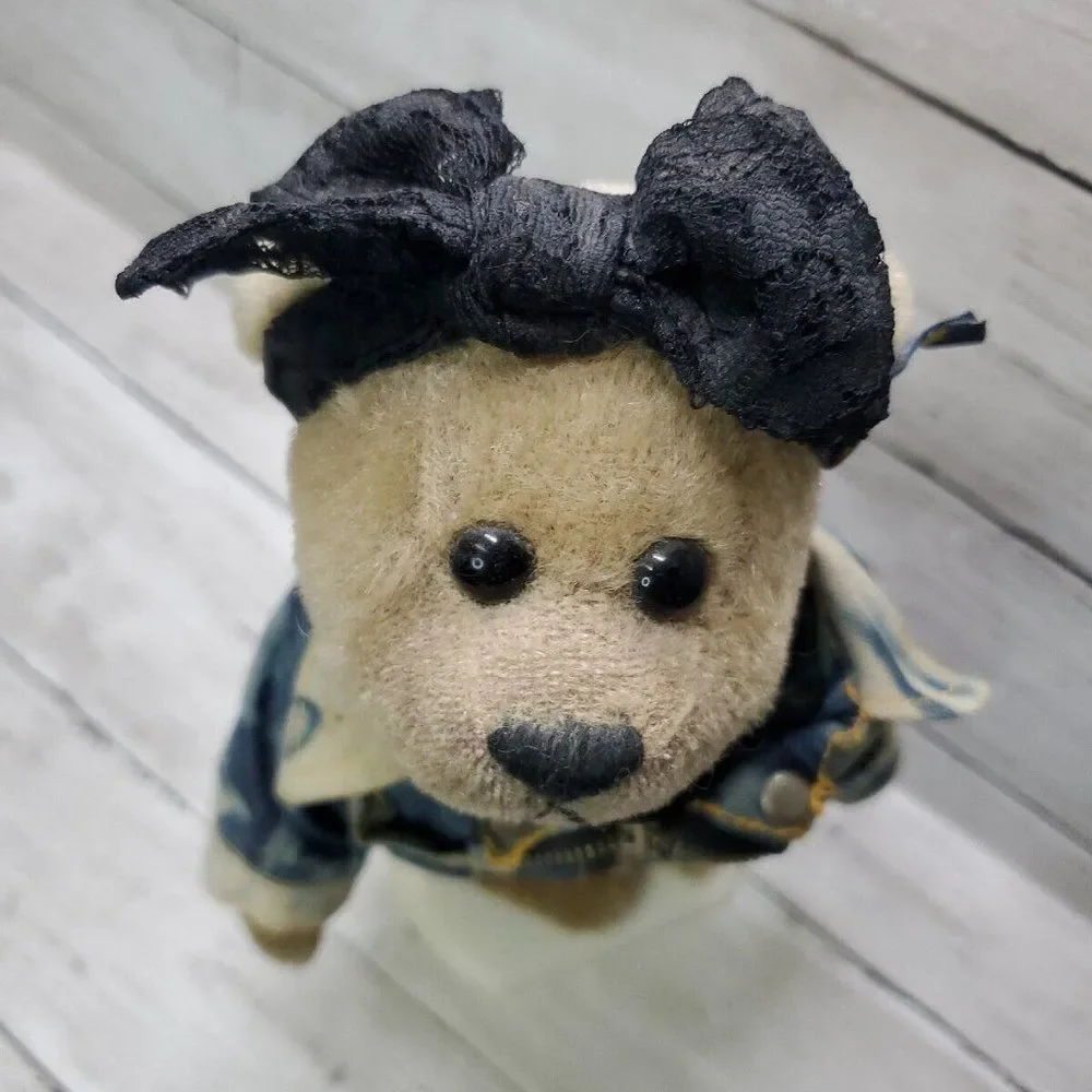 Vintage 1980's Pickford Bears Ltd ROXY PLUSH Brass Button Bears